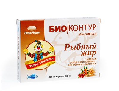 Рыбный жир с маслом зародышей пшеницы, шиповника и облепихи (пенал) 1678