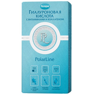Гиалуроновая кислота с витаминами и коллагеном PolarLine №30 1798