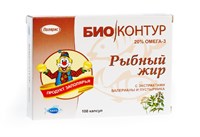 Рыбный жир с экстрактом валерианы и пустырника БиоКонтур №100 (пенал) 1677