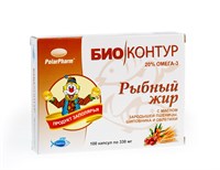 Рыбный жир с маслом зародышей пшеницы, шиповника и облепихи (пенал) 1678